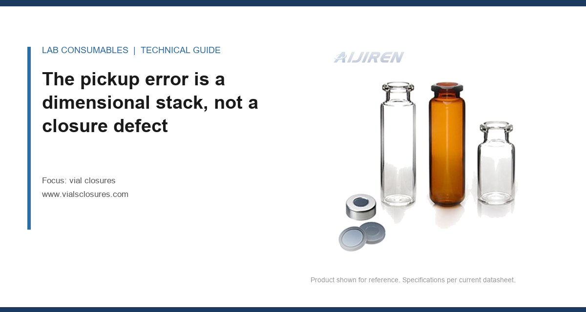 The pickup error is a dimensional stack, not a closure defect