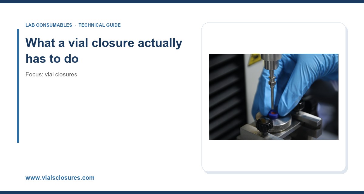 What a vial closure actually has to do