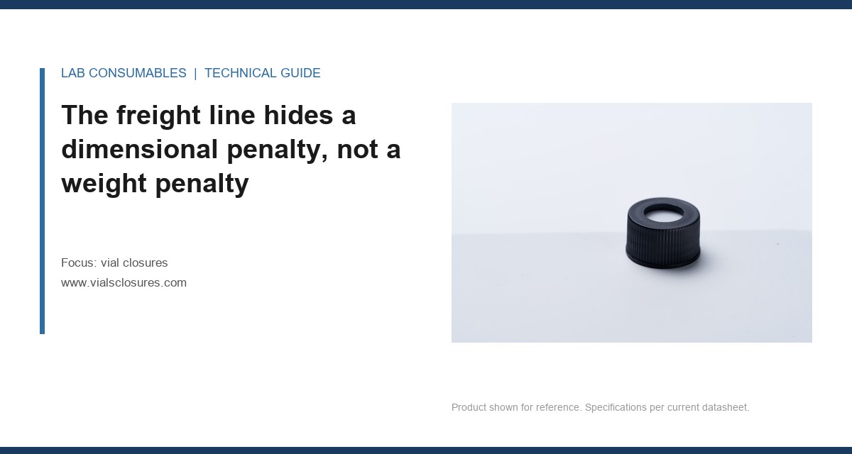The freight line hides a dimensional penalty, not a weight penalty