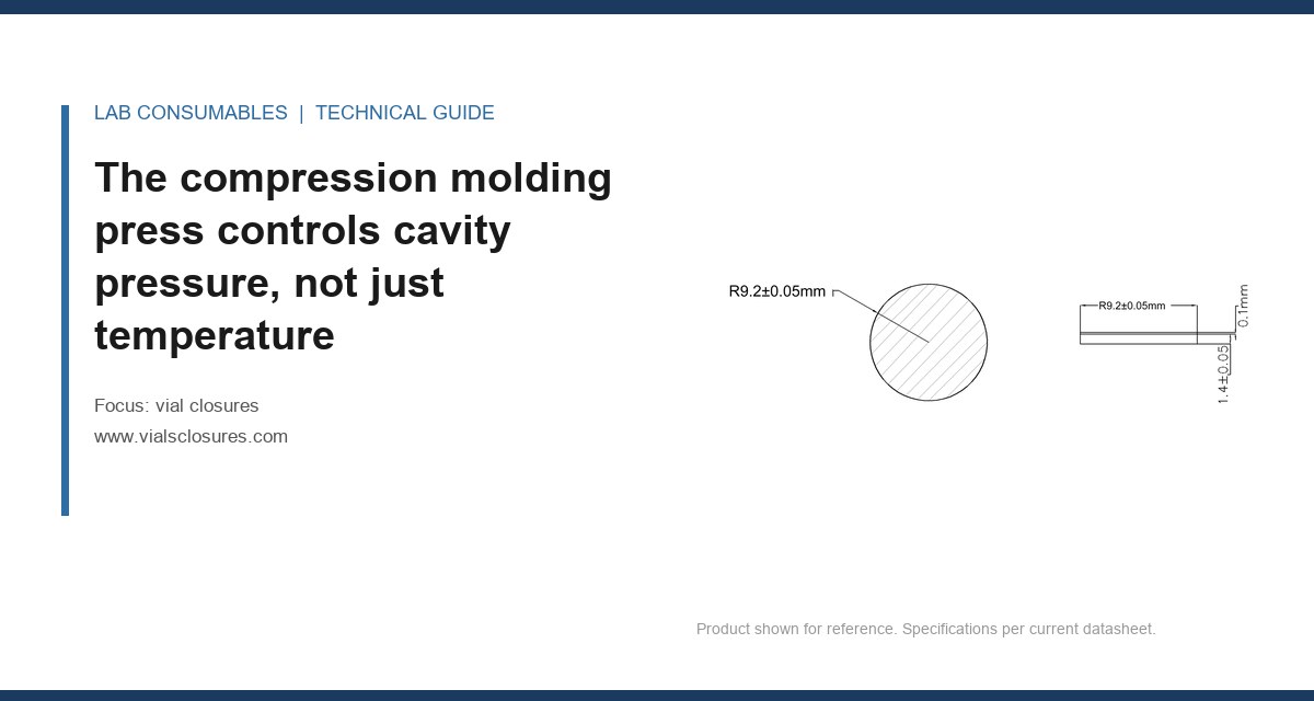 The compression molding press controls cavity pressure, not just temperature